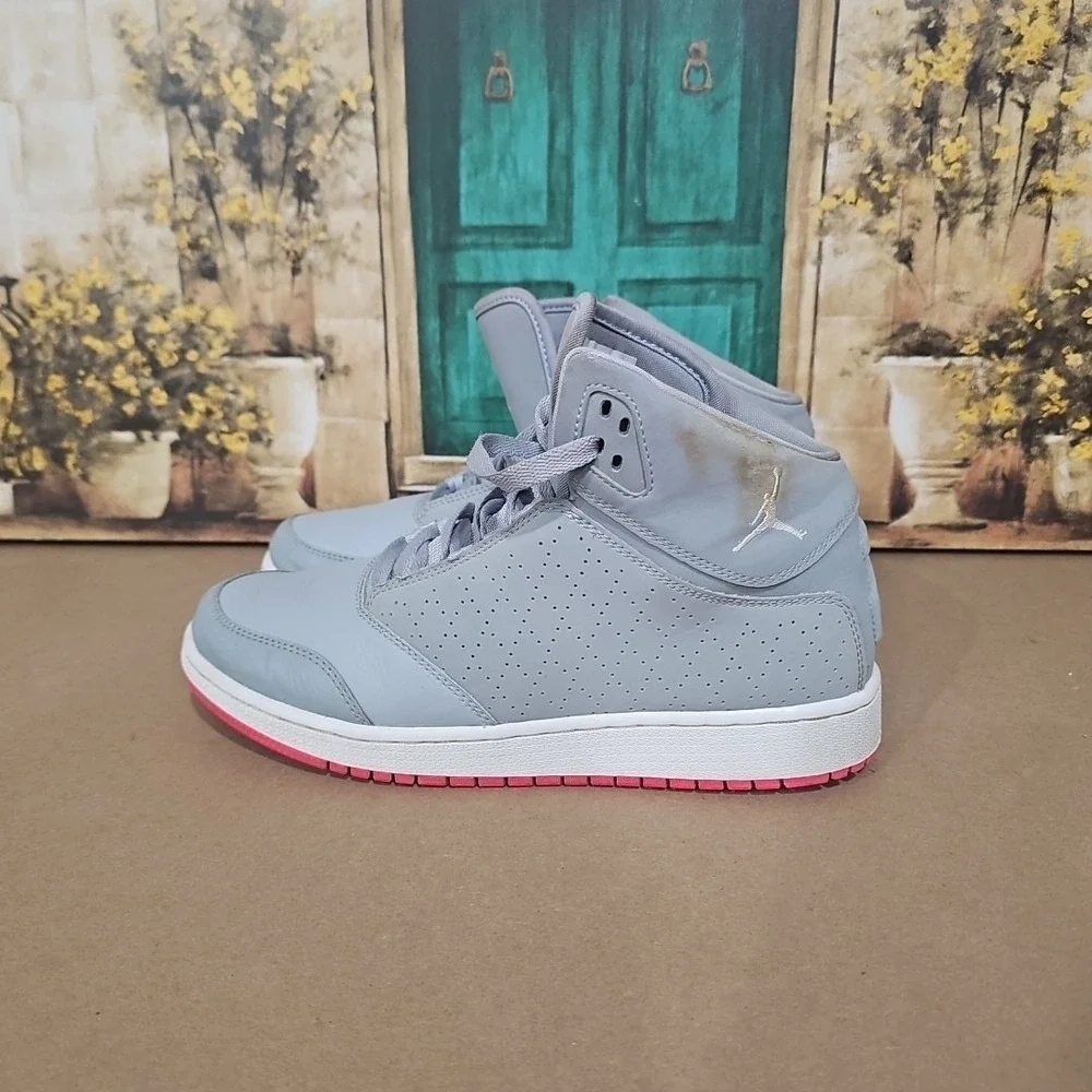 Nike Jordan 1 Flight 5 Premium Mens Size 7Y Basketball Shoes Grey 881438-008